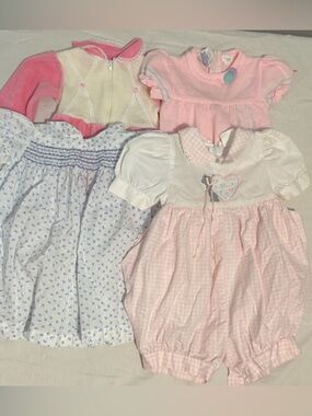 Vintage bundle of Baby Girls 
Dress/rompers